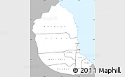 Gray Simple Map of Red Sea, single color outside