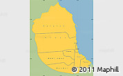 Savanna Style Simple Map of Red Sea, single color outside