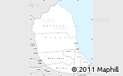 Silver Style Simple Map of Red Sea