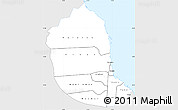Silver Style Simple Map of Red Sea, single color outside