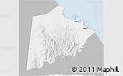 Gray 3D Map of Tokar, single color outside
