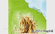 Physical 3D Map of Tokar