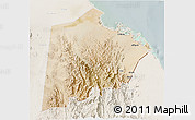 Satellite 3D Map of Tokar, lighten