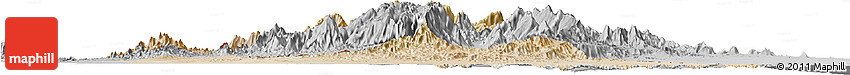 Satellite Horizon Map of Tokar, desaturated