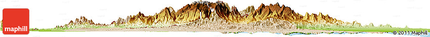 Satellite Horizon Map of Tokar, physical outside