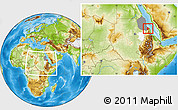 Physical Location Map of Tokar, highlighted parent region, highlighted grandparent region, within the entire country