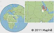 Savanna Style Location Map of Tokar, highlighted parent region, highlighted grandparent region, within the entire country