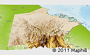 Satellite Panoramic Map of Tokar, physical outside