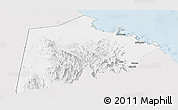 Silver Style Panoramic Map of Tokar, single color outside