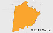 Political Simple Map of Tokar, cropped outside