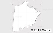 Silver Style Simple Map of Tokar, cropped outside