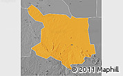 Political 3D Map of Juba, desaturated