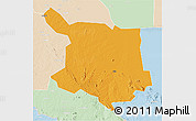 Political 3D Map of Juba, lighten