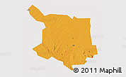 Political 3D Map of Juba, single color outside