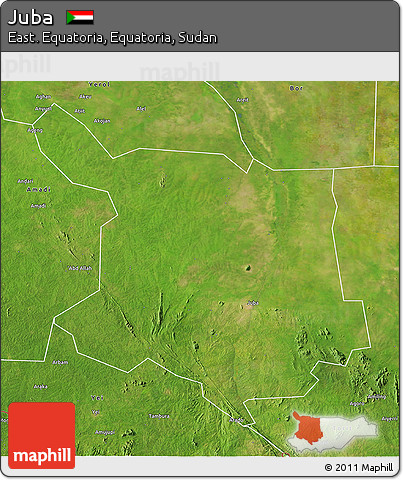 Satellite 3D Map of Juba