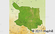 Satellite 3D Map of Juba, physical outside