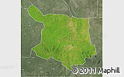 Satellite 3D Map of Juba, semi-desaturated