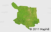 Satellite 3D Map of Juba, single color outside
