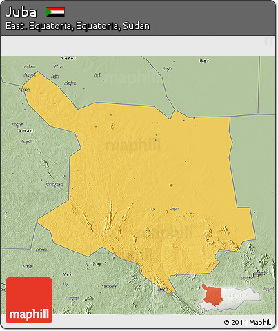 Savanna Style 3D Map of Juba