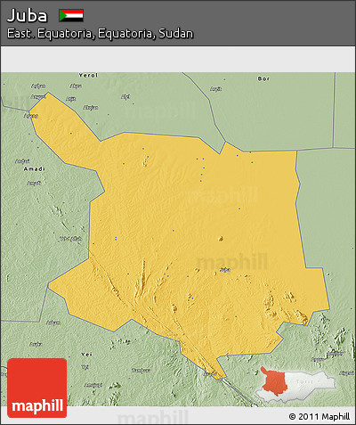 Savanna Style 3D Map of Juba
