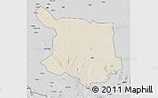 Shaded Relief 3D Map of Juba, desaturated