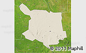Shaded Relief 3D Map of Juba, satellite outside