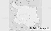 Silver Style 3D Map of Juba