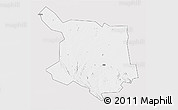 Silver Style 3D Map of Juba, single color outside