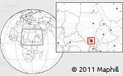 Blank Location Map of Juba, within the entire country