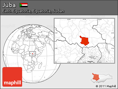 Blank Location Map of Juba