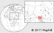 Blank Location Map of Juba, highlighted grandparent region, within the entire country