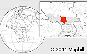 Blank Location Map of Juba, highlighted grandparent region