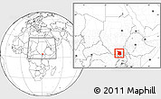 Blank Location Map of Juba, highlighted parent region, within the entire country