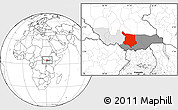 Blank Location Map of Juba, highlighted parent region, highlighted grandparent region