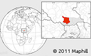 Blank Location Map of Juba, highlighted parent region