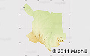 Physical Map of Juba, cropped outside
