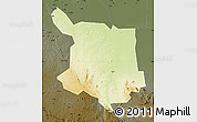 Physical Map of Juba, darken