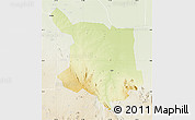 Physical Map of Juba, lighten