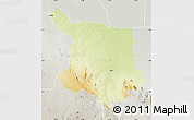 Physical Map of Juba, lighten, semi-desaturated
