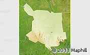 Physical Map of Juba, satellite outside
