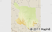 Physical Map of Juba, shaded relief outside