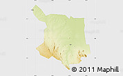 Physical Map of Juba, single color outside