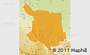 Political Map of Juba, physical outside