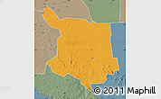 Political Map of Juba, semi-desaturated