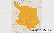 Political Map of Juba, shaded relief outside