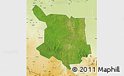Satellite Map of Juba, physical outside