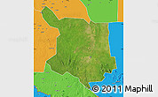 Satellite Map of Juba, political outside