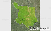 Satellite Map of Juba, semi-desaturated