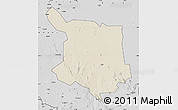 Shaded Relief Map of Juba, desaturated