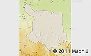 Shaded Relief Map of Juba, physical outside